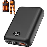 16000mAh 7.4V 5V Heated Vest Battery Pack Compatible with ORORO, 7.4V Battery Pack for Heated Vest with 2 Adapter Cable, 5V Power Bank for Heat Jacket for Weamest, for TODWARM, for Topdot, for Wulcea