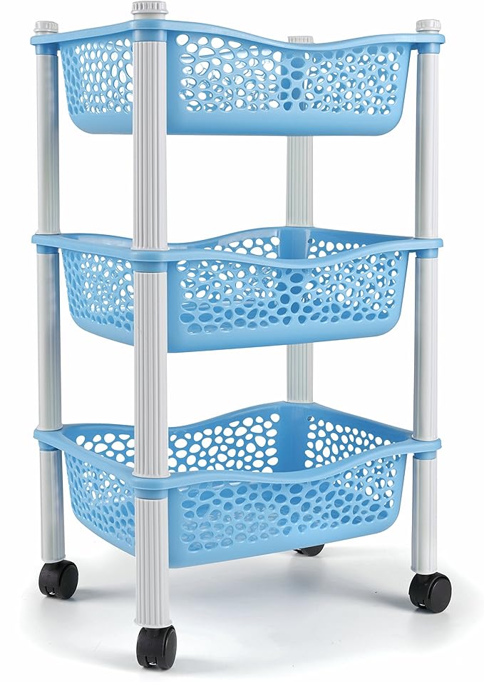 Maxi Nature Kitchenware Küchenwagen mit Aufbewahrungskörben und Rädern