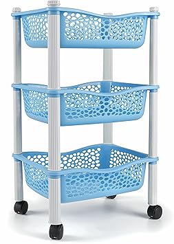 Maxi Nature Kitchenware Küchenwagen mit Aufbewahrungskörben und Rädern