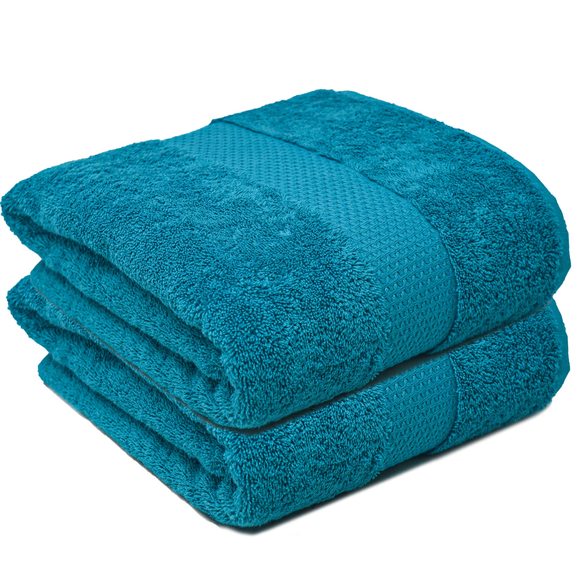 Xelay Bath Towels Set 700gsm 70x125cm Luxe Egyptian Cotton Faded Resistant Spa Hotel Quality Collection Bathroom Shower Towels (Turquoise, 2)