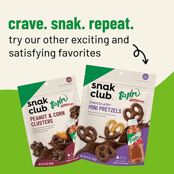 SNAK CLUB TAJIN CHOCOLATEY GUMMY BEARS, ASSORTED CHOCOLATE COVERED FRUIT CANDY GUMMIES WITH CHILI AND LIME SEASONING, MILD, GLUTEN-FREE SNACKS, 8 OZ RESEALABLE BAG