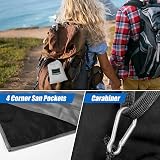 Odoland Hiking Blanket 180 x 160 cm Waterproof Ground Sheet For 2-4 view 4
