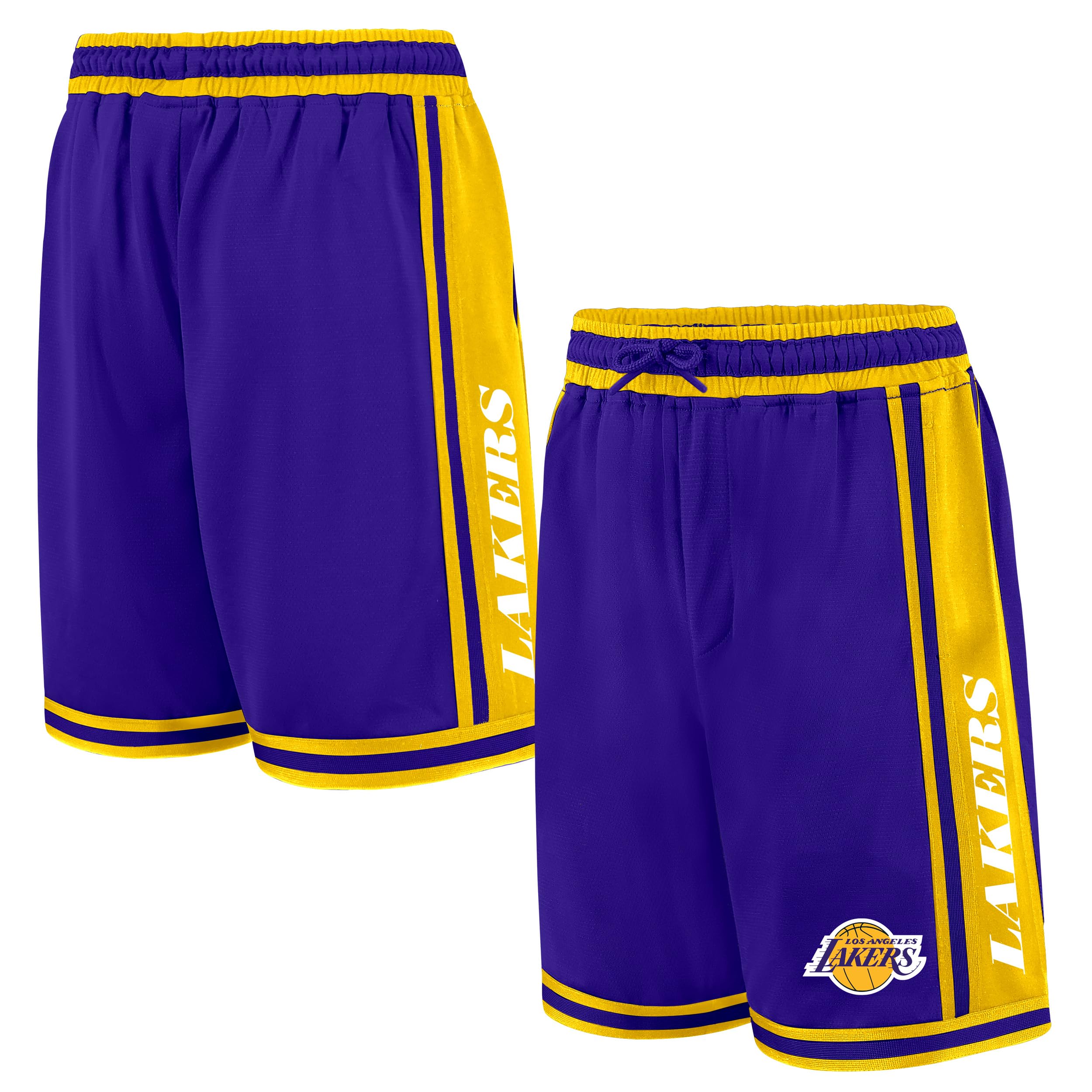 Ultra Game NBA Official Men's Classic Basketball Shorts, Los Angeles Lakers, Team Color, Large Image