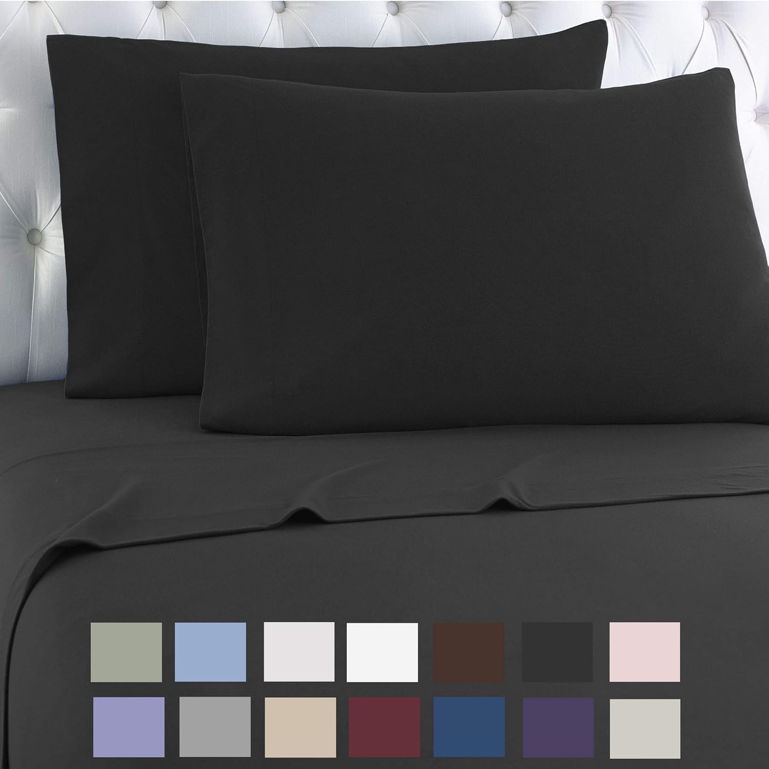 Thermee Micro Flannel Shavel Home Products Sheet Set, Queen, Coal Gray