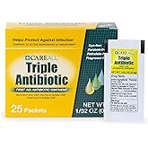 CareAll Triple Antibiotic Ointment (25 Pack), 0.9gr Foil Packet. First Aid Ointment that Prevents Infection in Minor Scrapes, Cuts, and Burns