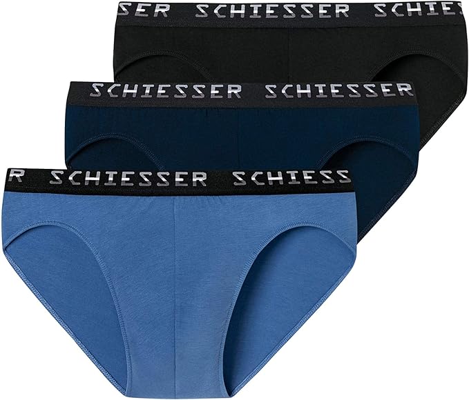 Schiesser 158230901 Herren Slip 3er Pack Klassische Schnittform und