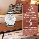 Cello Silver Mosaic Touch Electric Wax Melt Burner Oil Diffuser view 3