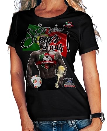 Stylotex Damen/Girlie T-Shirt So sehn Sieger aus Guy Portugal