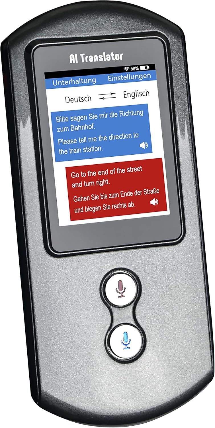 AI Translator, KI Übersetzer, Sprachübersetzer, Multi-Sprache-Übersetzer (Grau): Amazon.de ...