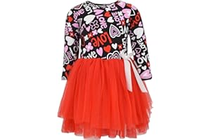 UNIQUE BABY Girls Long Sleeve Tulle Tutu Dresses for Kid and Toddler