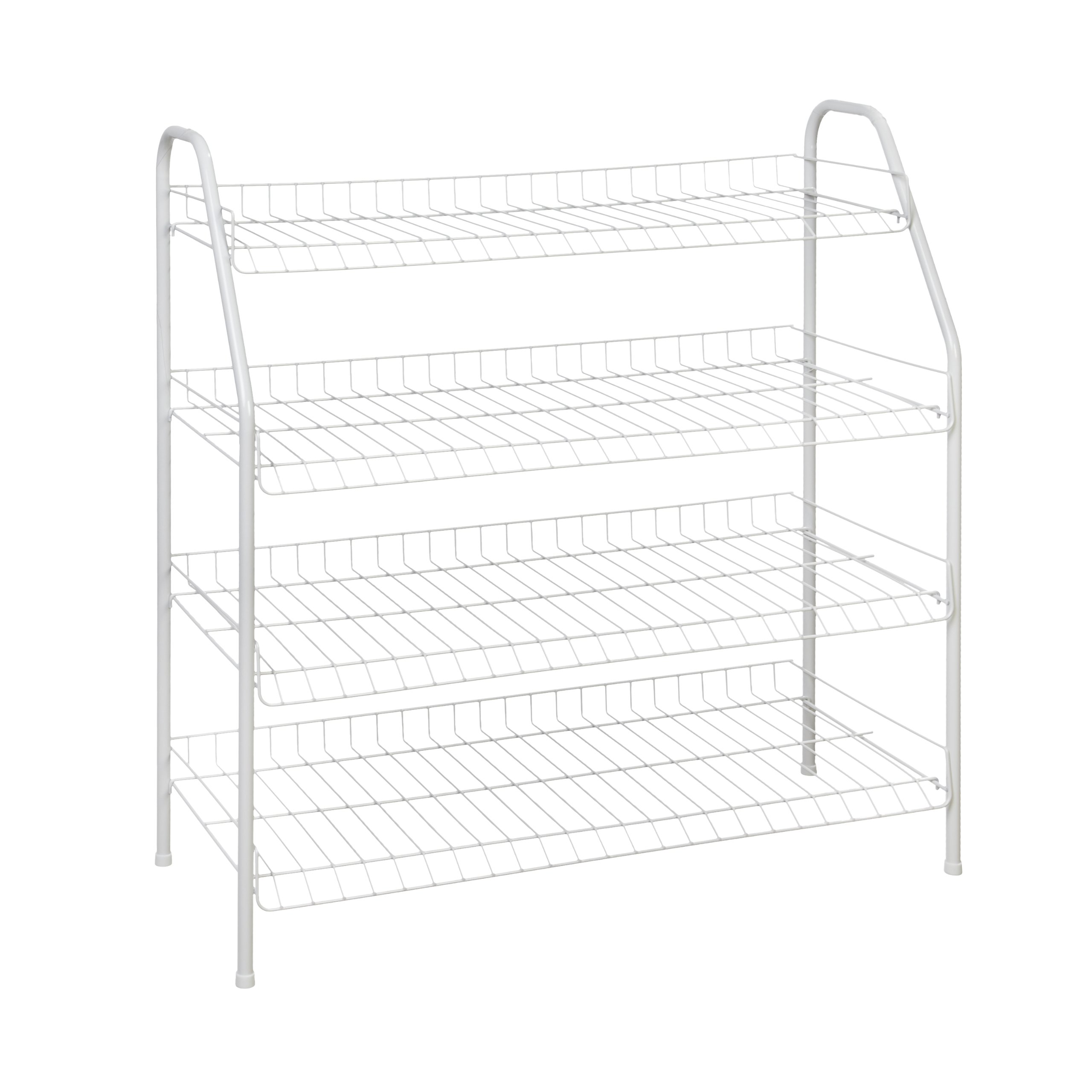 Photo 1 of ClosetMaid 4-Tier Wire Shoe Rack Organizer, White Finish, Easy to Assemble, Holds 12 Pairs, for Closet, Bedroom with Sturdy Design