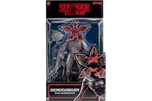 JAZWARES Stranger Things Demogorgon Upside Down Collector Figure - 6-Inch Highly Detailed Figure with Alternate Head and Environmental Display Base