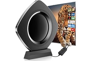 DONSTOCK Strongest Indoor TV Antenna Up 3200+ Miles Range, 2026 Best Digital Antenna for Smart TV Outdoor, Amplified HDTV Antenna Local Channels with Amplifier Signal Booster 38ft Cable-Support 8K 4K 1080p