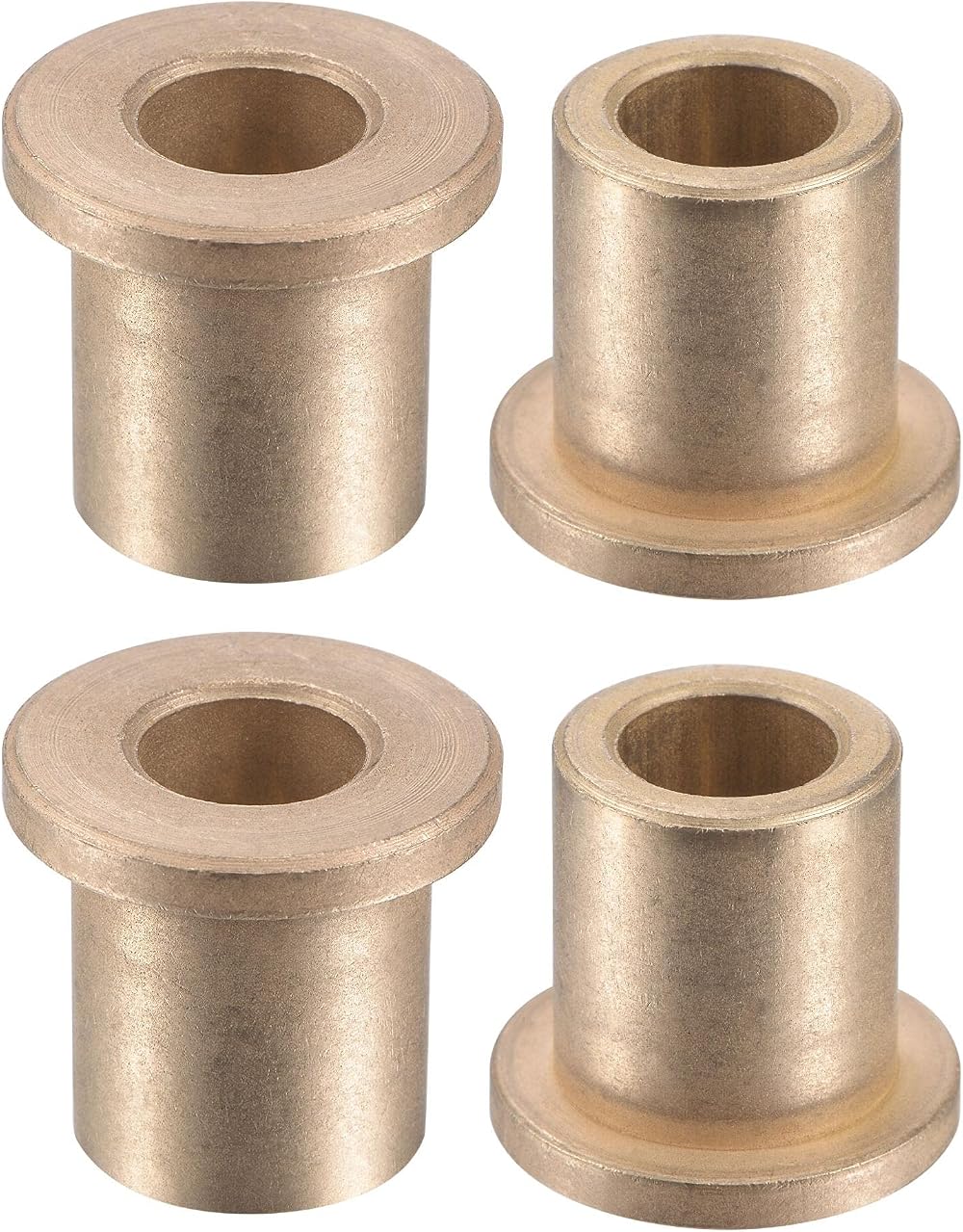 sourcing map Flange Sleeve Bearing 10mm Bore 16mm OD Sintered Bronze Bushing