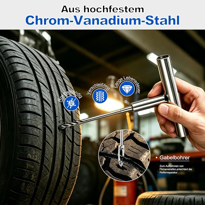 Reifenreparaturset 68-teilig, Auto, Motorrad, ATV, Jeep, LKWs