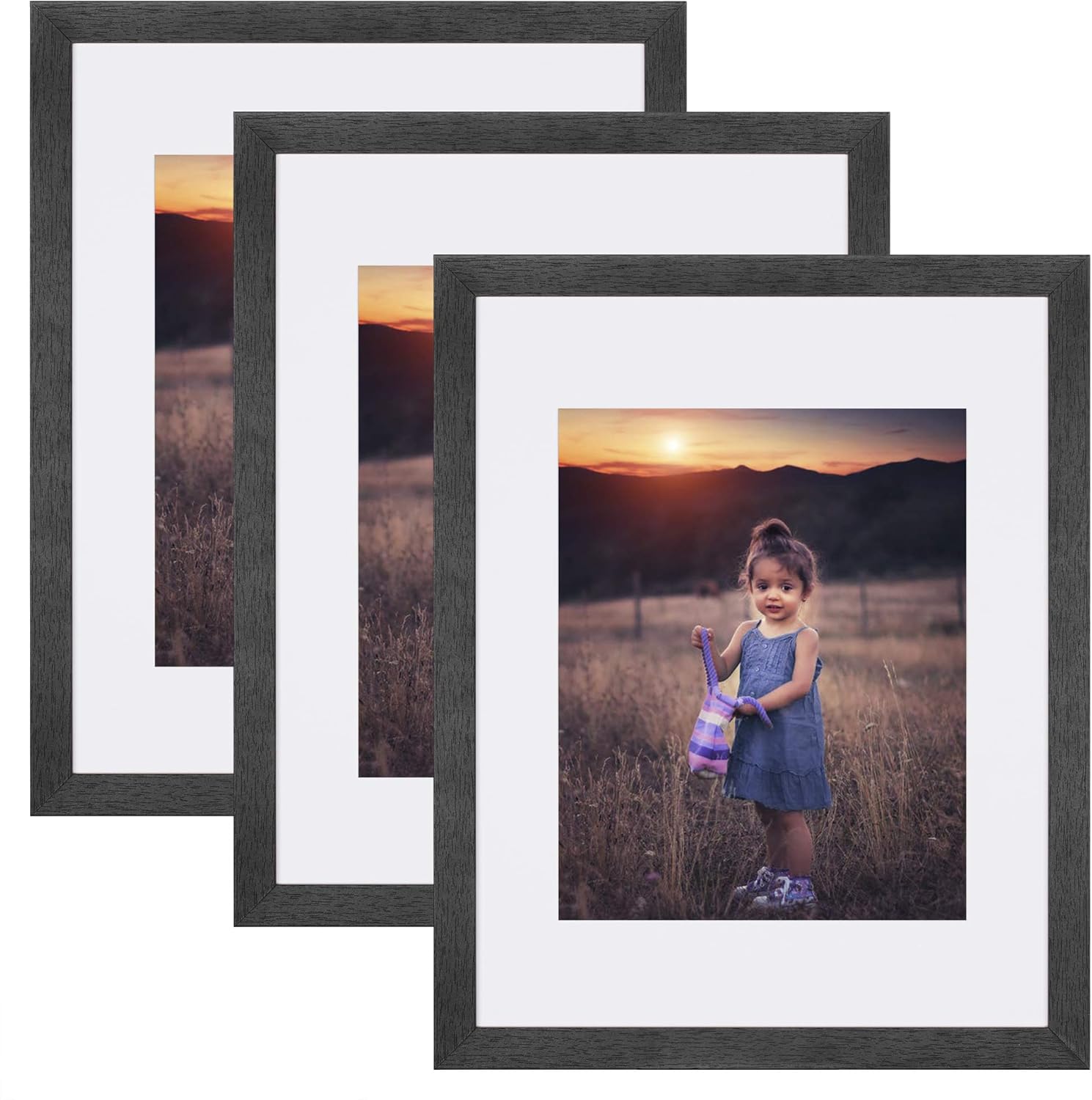 Upsimples Home 11x14 Picture Frame, Real Glass and