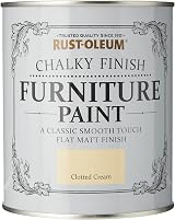 Rust-Oleum Cream Upcycled Furniture Paint Chalky Finish Clotted Cream 750ml view 4