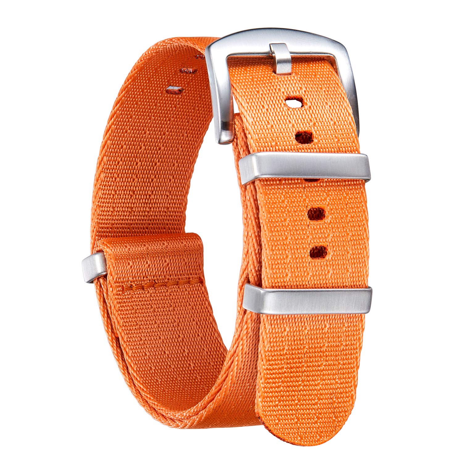 Photo 1 of BINLUN Nylon Watch Band Thick G10 Premium Ballistic Nylon Multicolor Replacement Watch Straps with Silver/Black Stainless Steel Buckle for Men Women 18mm 20mm 22mm 24mm