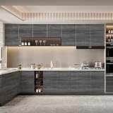 Decoroom Grey Wood Effect Vinyl Wrap 30x200cm Self Adhesive PVC Film view 6