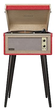 Crosley Bermuda Turntable Riemengetriebener Plattenspieler mit Standfüssen - Rot