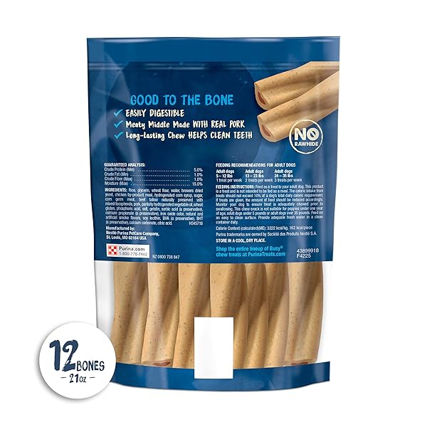 BUSY PURINA BUSY MADE IN USA FACILITIES SMALL BREED DOG BONES, MINI – 12 CT. POUCH