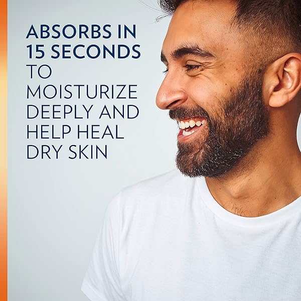 VASELINE MEN FAST ABSORBING 3-IN-1 FACE, HANDS & BODY LOTION FOR MEN, FOR DRY SKIN, ABSORBS IN JUST 15 SECONDS FOR MOISTURIZED SKIN 20.3 OZ