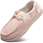 Women's Slip On Loafers - Canvas Casual Walking Shoes Comfortable Low Top Flats Outdoor Fashion Sneakers