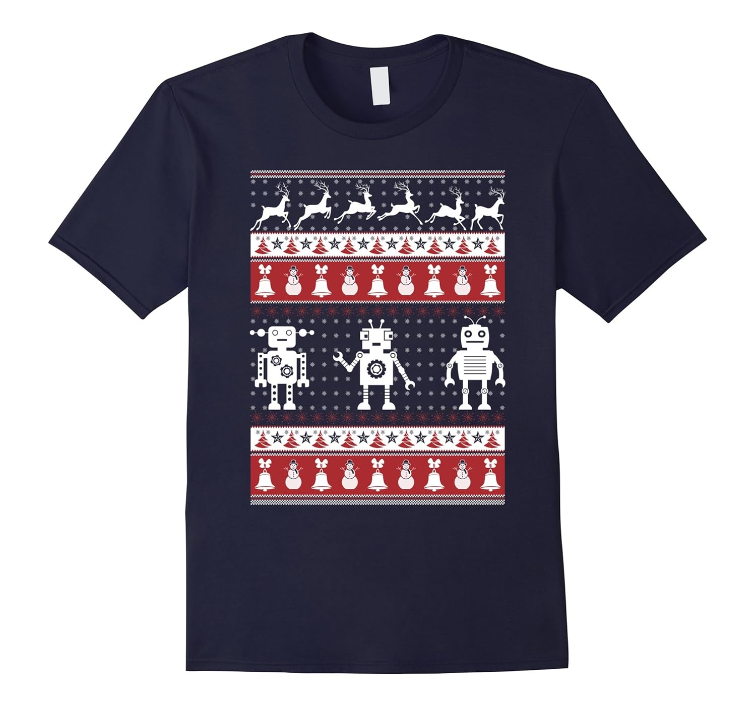 Robots Ugly Christmas Sweater Xmas T Shirts-ANZ