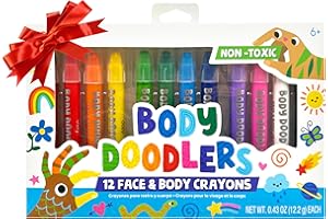 Ooly Body & Face Paint Crayons, 12 Colors, Skin Safe Paint Stick Twist Crayons for Face Painting Parties, Great Body Painting Kit, Gifts for Kids