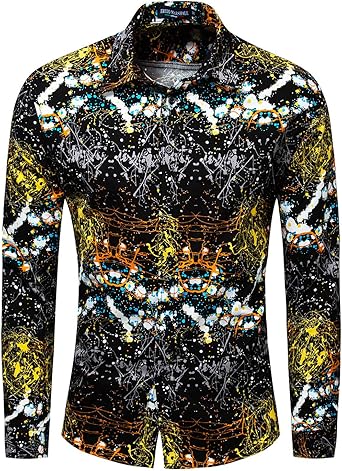 mens slim fit hawaiian shirt