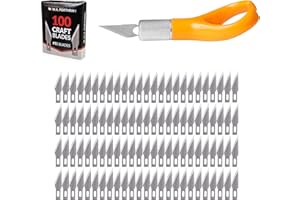 W.A. PORTMAN WA Portman Finger Knife Set – Ergonomic Precision Craft Knife with 100#11 Replacement Steel Precision Finger Blades – Strong & Durable Fingertip Blades for Trimming – Ideal for Crafts & DIY Projects