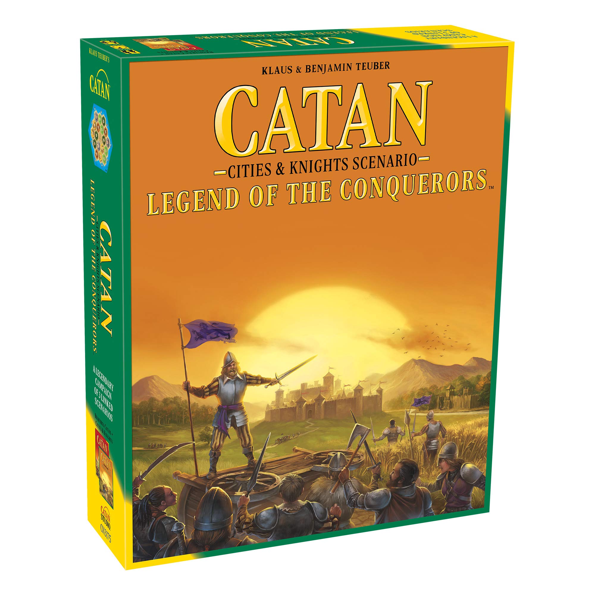 Photo 1 of CATAN Legend of The Conquerors Scenario Expansion - Defend Catan from a Fierce Invasion! Strategy Game, Family Game for Kids & Adults, Ages 14+, 3-4 Players, 120 Min Playtime, Made by CATAN Studio