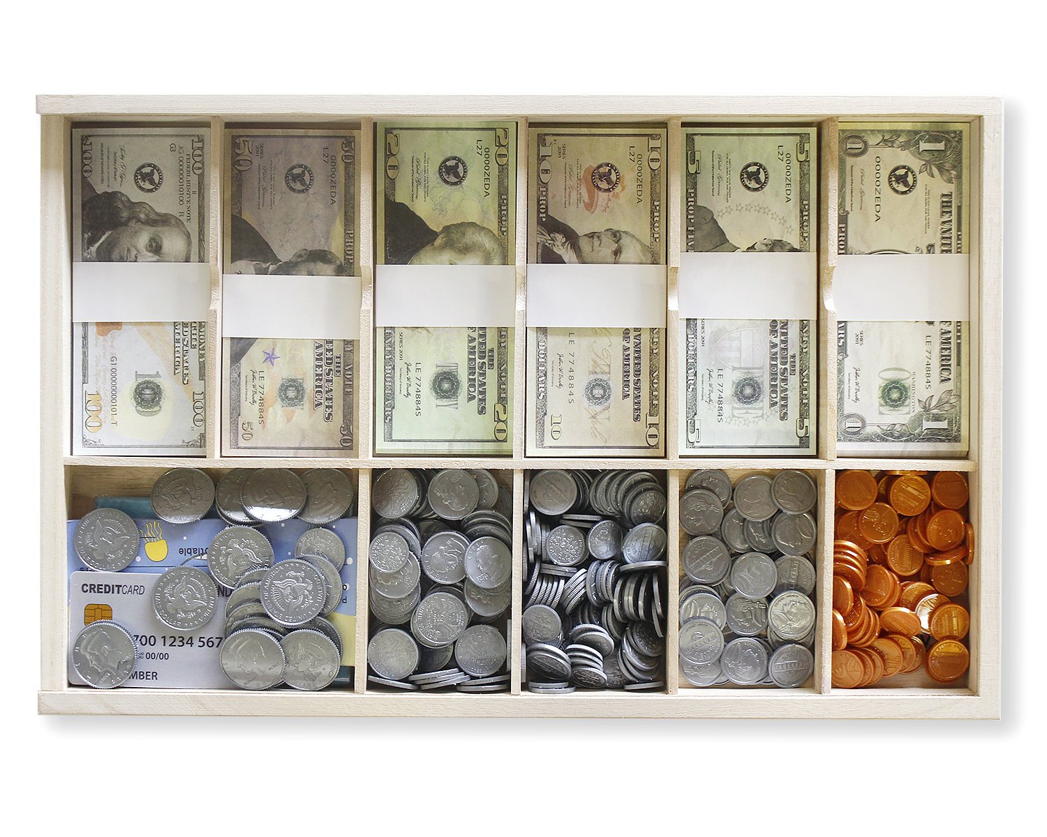 6個以上 ごっこコイン 紙幣 クレジットカード 小切手帳 財布のおもちゃ小道具 3歳以上 フェイクリアルプレイマネーセット B07br7mwmx ブルーパンダ メモリアルグッズ 最新デザインの