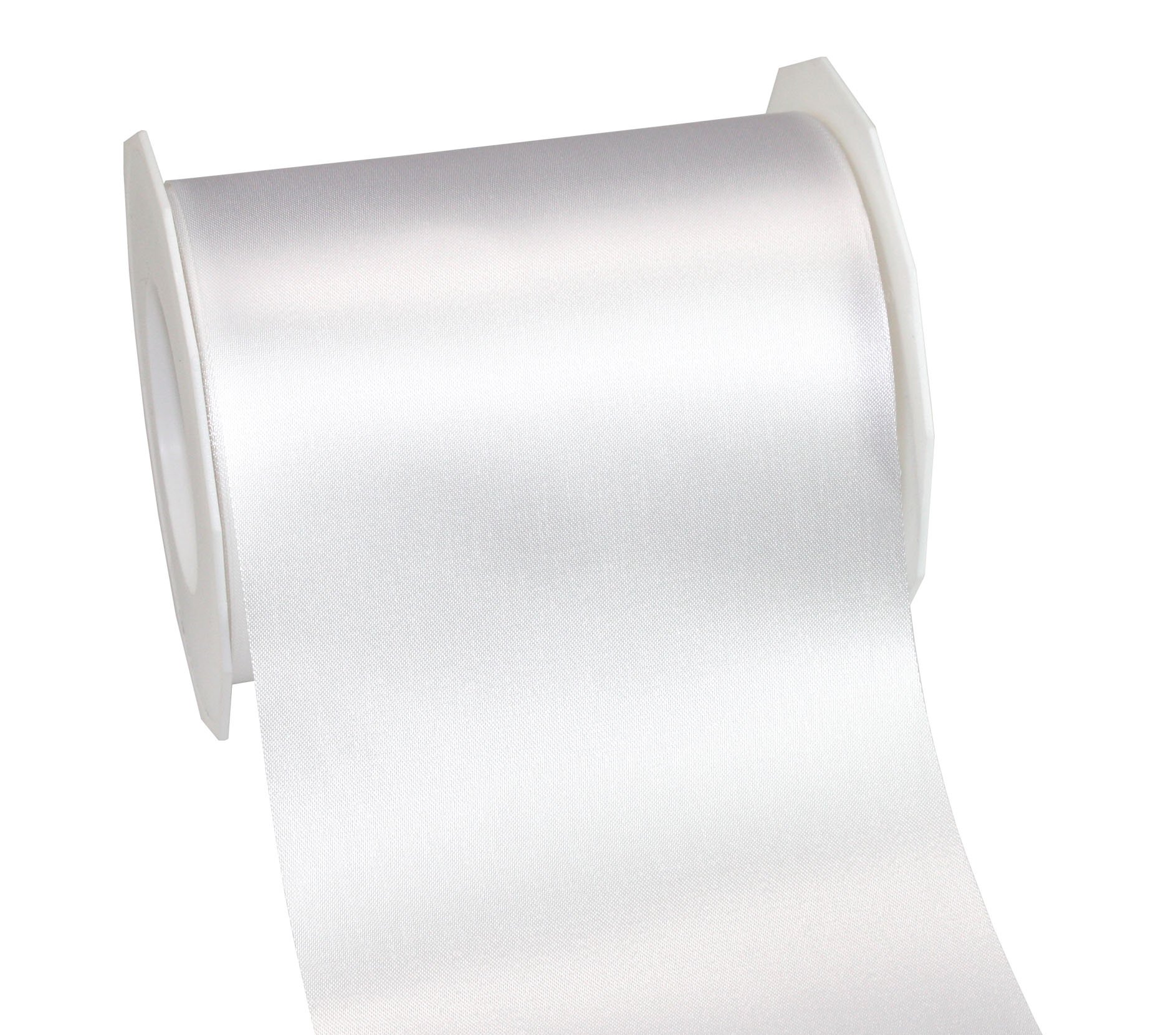 PRÄSENT - Adria Satin Ribbon White 112 mm width, 25 m length — image 1
