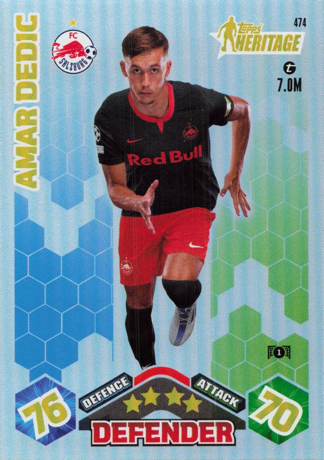 Topps Match Attax 2023 2024 Amar Dedic Heritage Trading Card