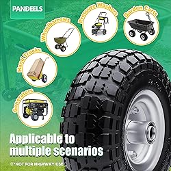 10-Inch 4.10/3.50-4 Tire and Wheel Flat Free by
