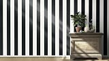 Rasch Just Me Paper Wallpaper Graphic Stripes Black Cream 286694 Made in Germany view 4