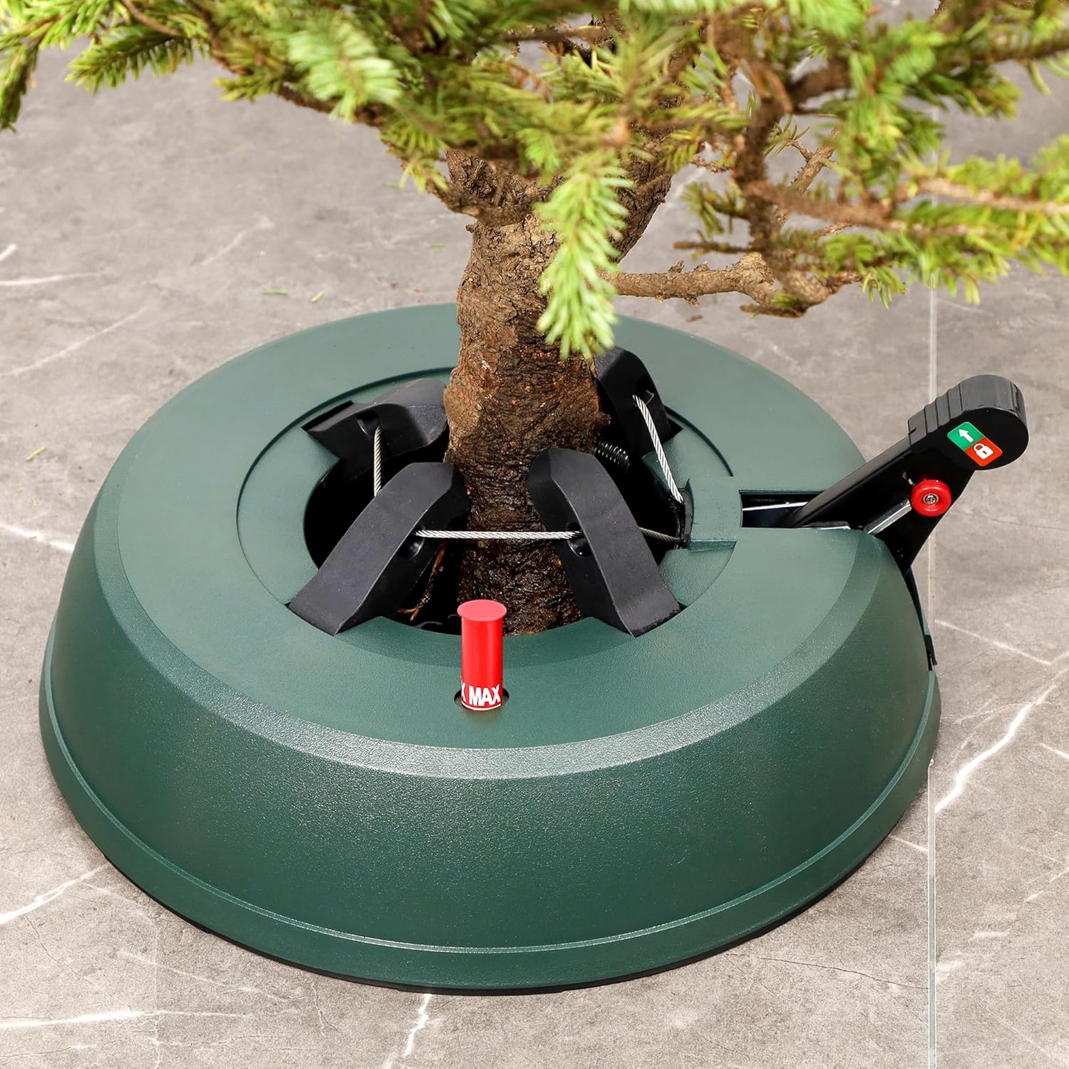 Tree Stands - Blissun Christmas Tree Stand with Water Reservoir, Fast Clamp, Foot Pedal, Water Level Indicator, Fits up to 7FT Real Trees