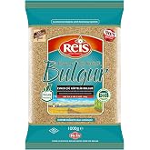 Reis Brown Extra Fine Bulgur Wheat, Cereal Bag for Salad &amp; Tabouleh, 2.2 lb | Stone Milled Whole Grain, Healthy Pantry Staples, Turkish Grocery Food, High Fiber &amp; Protein, Non-GMO, Bulgar, Vegan, Halal