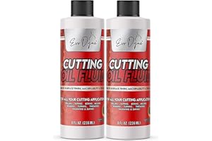 2-Pack Evo Dyne Cutting Oil Fluid (8oz), Made in USA - Multipurpose - Cutting Oil for Drilling, Tapping, Milling - Machine Cutting Fluid | Safe on Metal & Glass