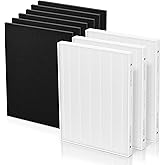Aera Max 300 Filter Replacement Compatible with Fellowes Aeramax 290/300/DX95 Purifiers Air Filter 9287201, Also Fit AP-300PH HF-300, 3 White Filters & 6 Carbon Pre-Filters