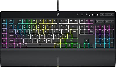 Corsair K55 RGB PRO XT Membrane Keyboard UK QWERTY IP42 Black