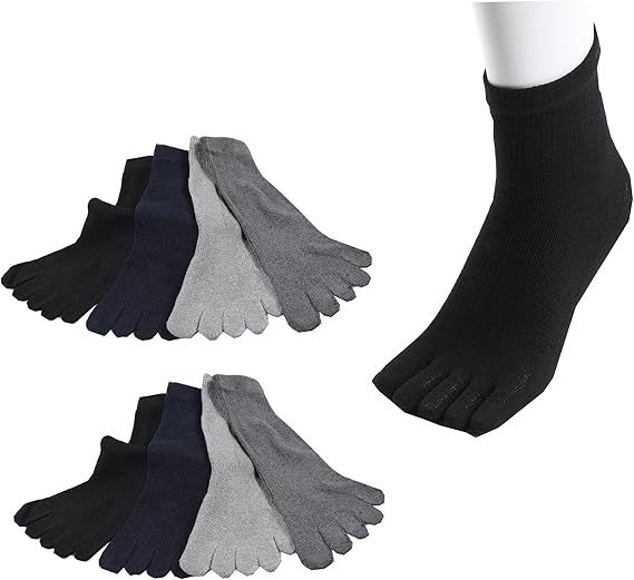 Amazon Co Jp メンズ 5本指 靴下 25 28cm 10足組 5本指で履きやすい スポーツにも 服 ファッション小物