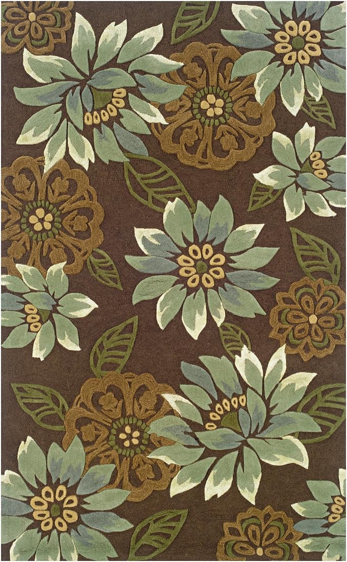 Heirloom Rugs Lexie Rug, Chocolate/Multi, 2' 6" x 8'