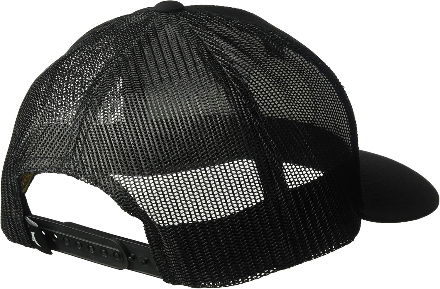 Hurley Men's Textures Patch Trucker Baseball Cap, Black/Black Ripstop, One Size: Clothing