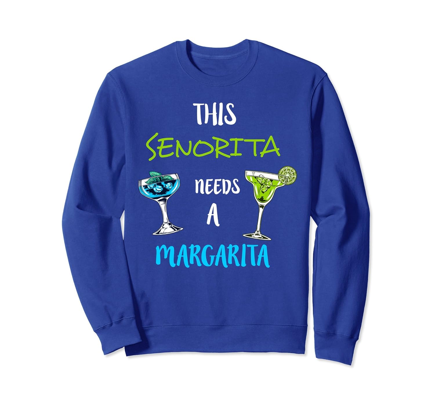 Senoritas Margarita Senior Cinco De Mayo Drinking Sweatshirt-anz