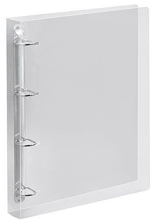 Veloflex 4145290 Ringbuch Crystal, Ringbuch, Ordner, DIN A4, 255 x 315 x 28, 4-Ring-Mechanik, transparent