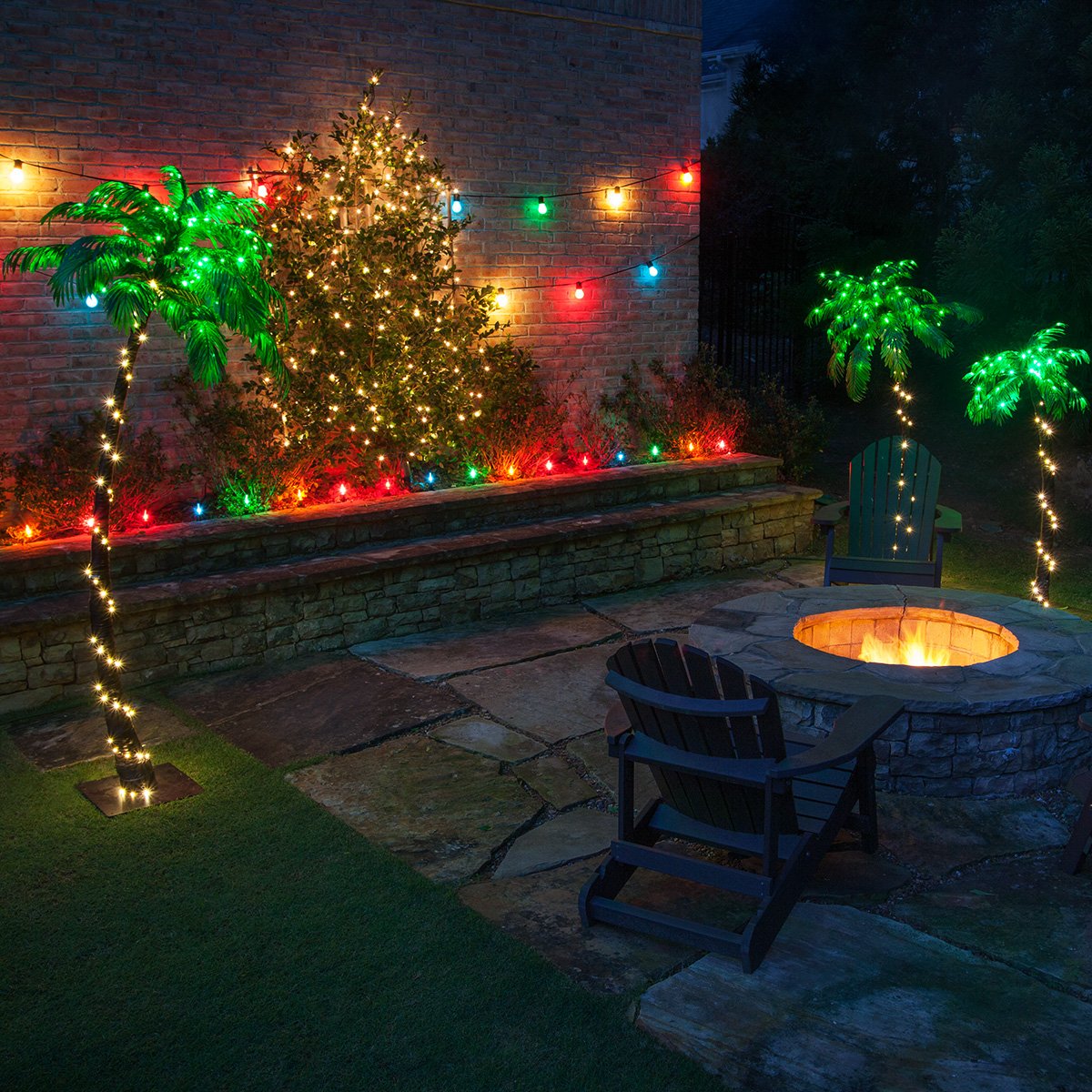 Artificial Trees Remoted Controlled with Timer 5 Ft PreLit Palm Tree