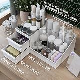 DancesCat Makeup Organizer Large 7 Compartments 2 Drawers ABS Vanity Storage view 6