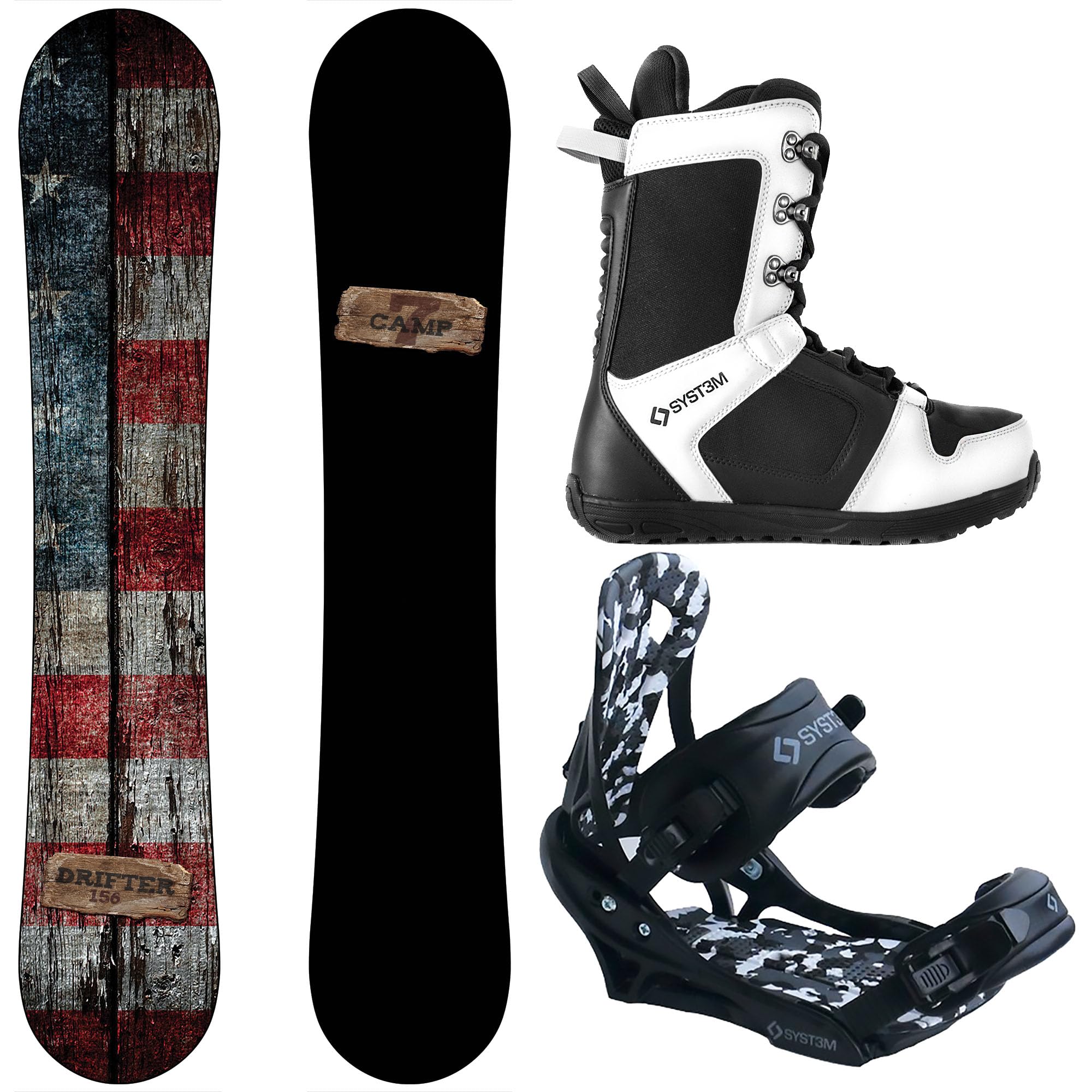 Camp Seven Drifter and APX Men's Complete Snowboard